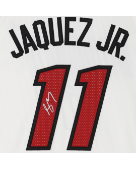 Maillot Nike Association blanc Authentic des Miami Heat, signé par Jaime Jaquez Jr.