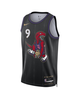 RJ Barrett #9 Maillot des Raptors de Toronto édition Black City