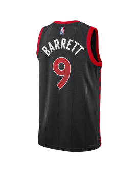 RJ Barrett #9 Maillot de déclaration noir des Raptors de Toronto