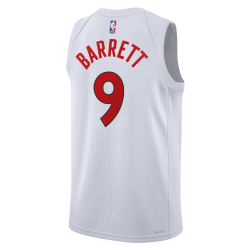 RJ Barrett #9 Maillot de l'association blanche des Raptors de Toronto