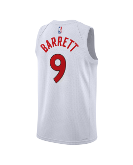 RJ Barrett #9 Maillot de l'association blanche des Raptors de Toronto