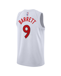 RJ Barrett #9 Maillot de l'association blanche des Raptors de Toronto