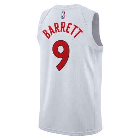 RJ Barrett #9 Maillot de l'association blanche des Raptors de Toronto