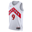 RJ Barrett #9 Maillot de l'association blanche des Raptors de Toronto