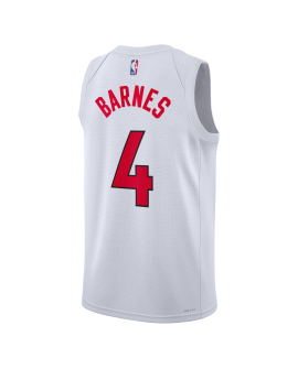 Scottie Barnes #4 Maillot blanc de l'association des Raptors de Toronto