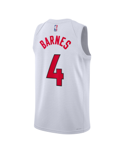 Scottie Barnes #4 Maillot blanc de l'association des Raptors de Toronto