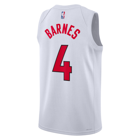 Scottie Barnes #4 Maillot blanc de l'association des Raptors de Toronto