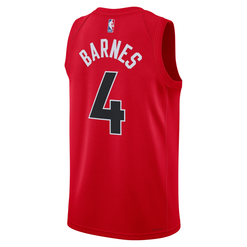 Scottie Barnes #4 Maillot icône rouge des Raptors de Toronto
