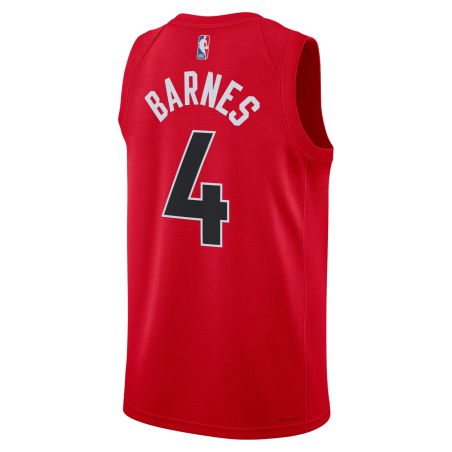 Scottie Barnes #4 Maillot icône rouge des Raptors de Toronto