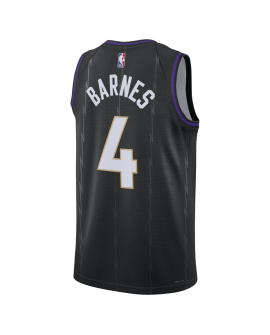 Scottie Barnes #4 Maillot Toronto Raptors Black City Edition