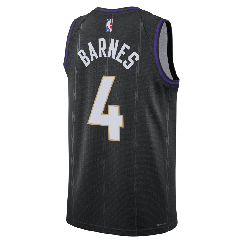 Scottie Barnes #4 Maillot Toronto Raptors Black City Edition