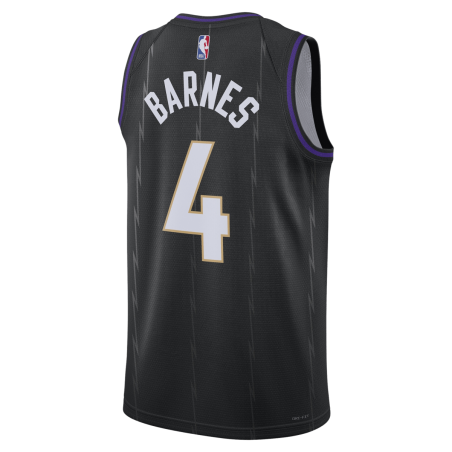 Scottie Barnes #4 Maillot Toronto Raptors Black City Edition