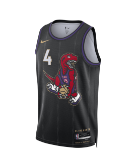 Scottie Barnes #4 Maillot Toronto Raptors Black City Edition