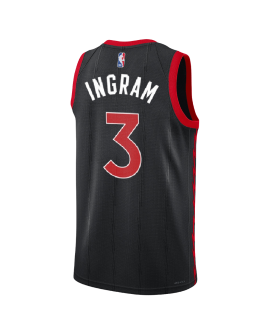 Brandon Ingram #3 Maillot de déclaration noir des Raptors de Toronto