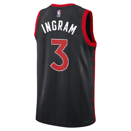 Brandon Ingram #3 Maillot de déclaration noir des Raptors de Toronto