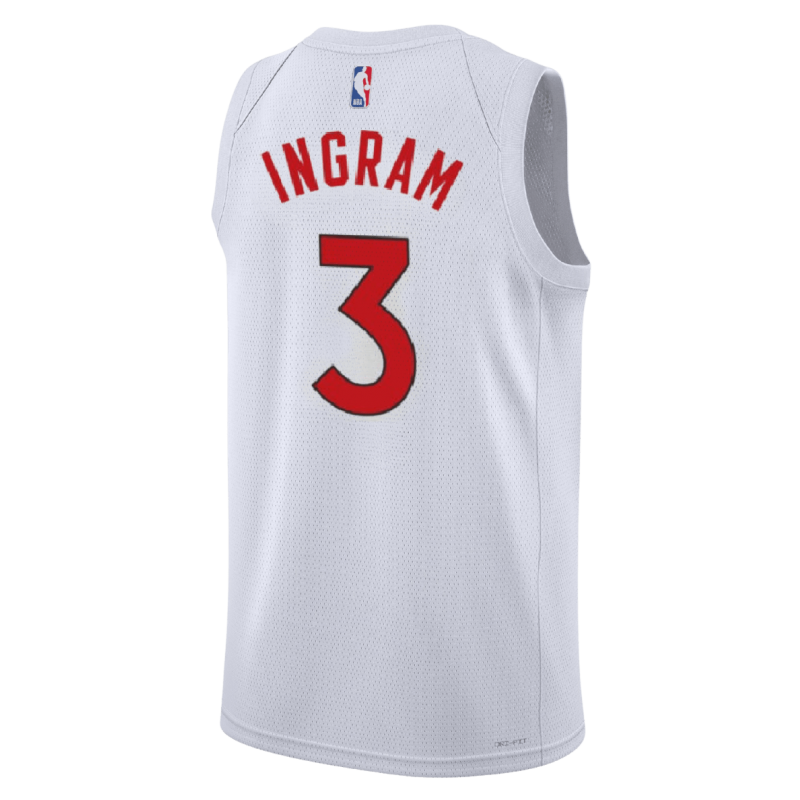 Brandon Ingram #3 Maillot blanc de l'association des Raptors de Toronto