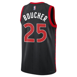 Chris Boucher #25 Maillot de déclaration noir des Raptors de Toronto