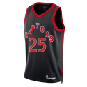 Chris Boucher #25 Maillot de déclaration noir des Raptors de Toronto