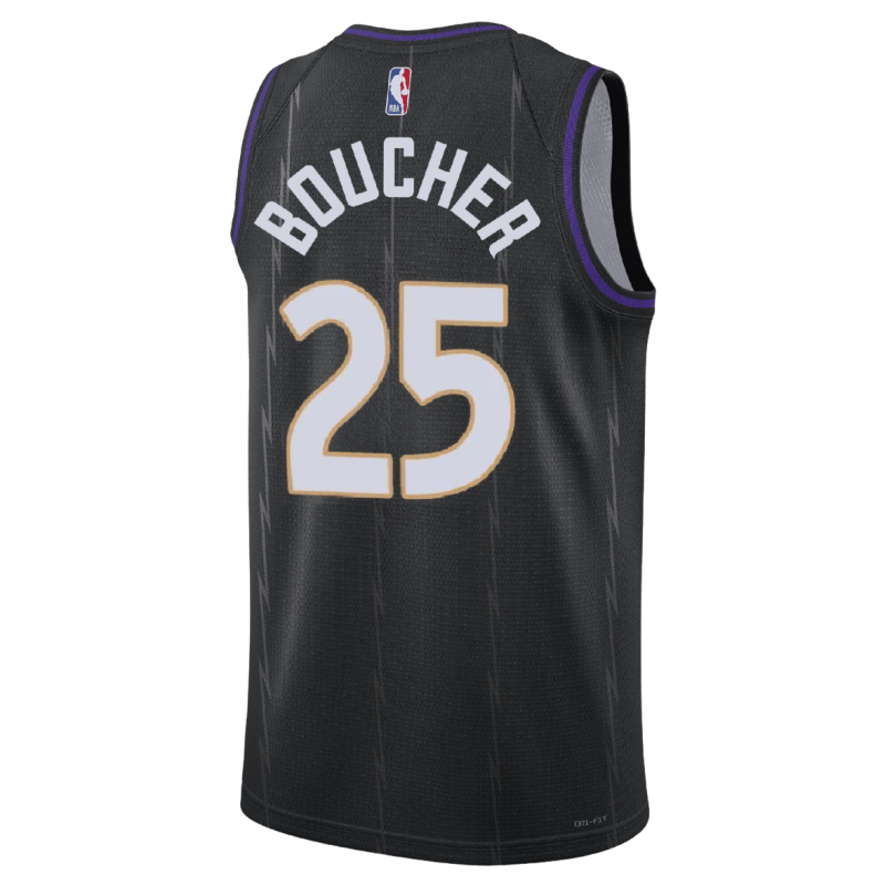 Chris Boucher #25 Maillot des Raptors de Toronto édition Black City