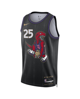Chris Boucher #25 Maillot des Raptors de Toronto édition Black City