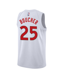 Chris Boucher #25 Maillot blanc de l'association des Raptors de Toronto