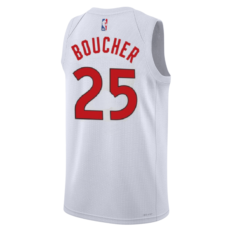 Chris Boucher #25 Maillot blanc de l'association des Raptors de Toronto