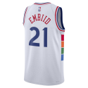 Joel Embiid #21 Maillot Philadelphia 76ers White City Edition