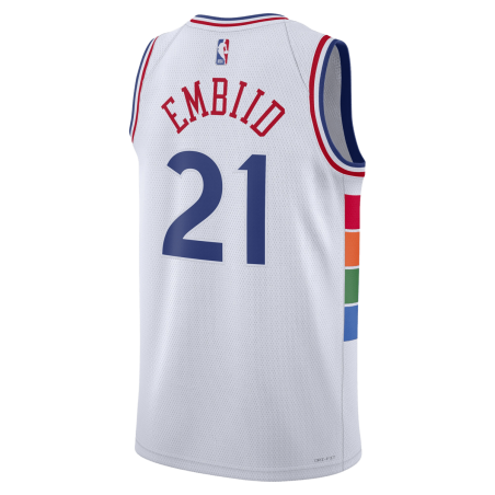 Joel Embiid #21 Maillot Philadelphia 76ers White City Edition