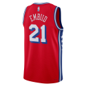Joel Embiid #21 Maillot de déclaration rouge des 76ers de Philadelphie