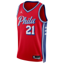 Joel Embiid #21 Maillot de déclaration rouge des 76ers de Philadelphie