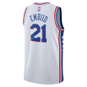 Joel Embiid #21 Maillot blanc de l'association des 76ers de Philadelphie