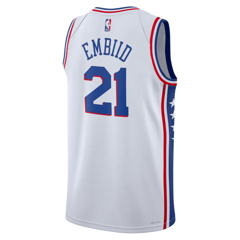 Joel Embiid #21 Maillot blanc de l'association des 76ers de Philadelphie