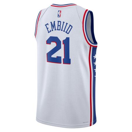 Joel Embiid #21 Maillot blanc de l'association des 76ers de Philadelphie