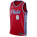 Paul George #8 Maillot de déclaration rouge des 76ers de Philadelphie