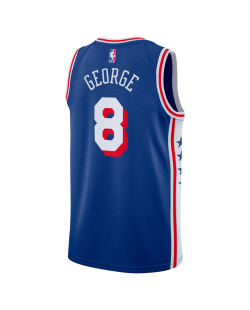 Paul George #8 Maillot icône bleue des 76ers de Philadelphie