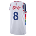 Paul George #8 Maillot Philadelphia 76ers White City Edition