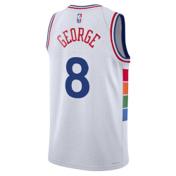 Paul George #8 Maillot Philadelphia 76ers White City Edition