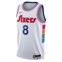 Paul George #8 Maillot Philadelphia 76ers White City Edition