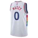 Tyrese Maxey #0 Maillot blanc édition ville des 76ers de Philadelphie