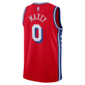 Tyrese Maxey #0 Maillot de déclaration rouge des 76ers de Philadelphie