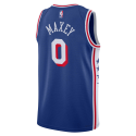Tyrese Maxey #0 Maillot Icon Bleu des 76ers de Philadelphie
