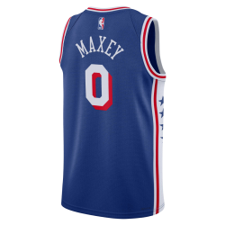 Tyrese Maxey #0 Maillot Icon Bleu des 76ers de Philadelphie