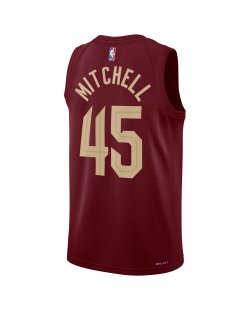 Donovan Mitchell #45 Maillot icône bordeaux des Cleveland Cavaliers