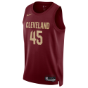 Donovan Mitchell #45 Maillot icône bordeaux des Cleveland Cavaliers