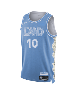 Darius Garland #10 Maillot Cleveland Cavaliers Blue City Edition