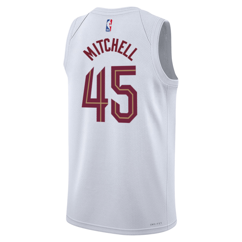 Donovan Mitchell #45 Maillot blanc de l'association des Cleveland Cavaliers