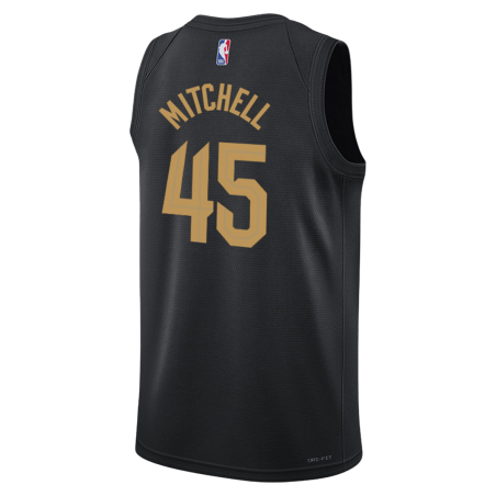 Donovan Mitchell #45 Maillot de déclaration noir des Cleveland Cavaliers