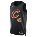 Donovan Mitchell #45 Maillot de déclaration noir des Cleveland Cavaliers