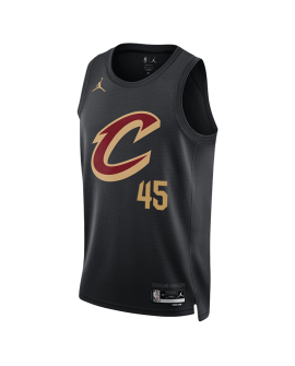 Donovan Mitchell #45 Maillot de déclaration noir des Cleveland Cavaliers