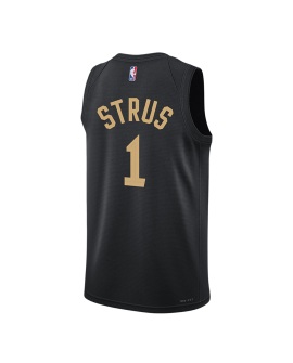 Max Strus #1 Maillot de déclaration noir des Cleveland Cavaliers